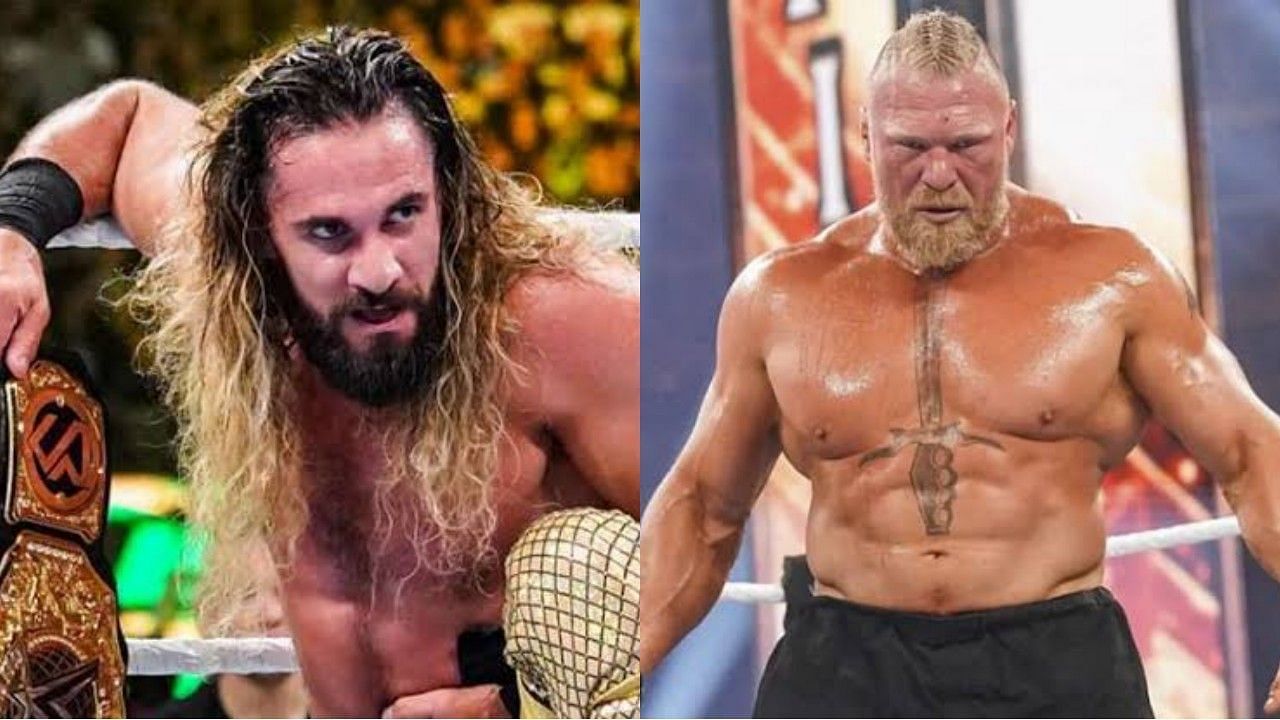 WWE सुपरस्टार्स सैथ रॉलिंस और ब्रॉक लैसनर 