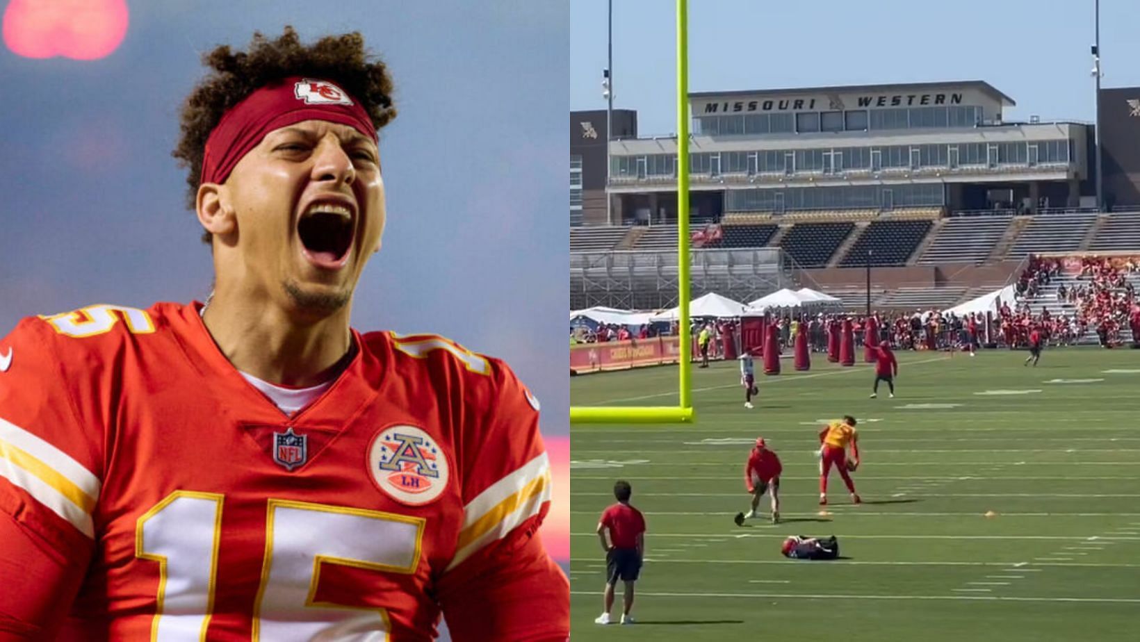 Patrick Mahomes threw behind-the-back passes during camp