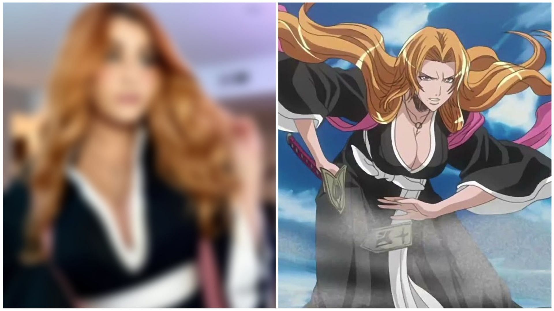 Rangiku cosplay leaves the entire Bleach fandom stunned (Image via Studio Pierrot and Twitter/@JamiUwUs)