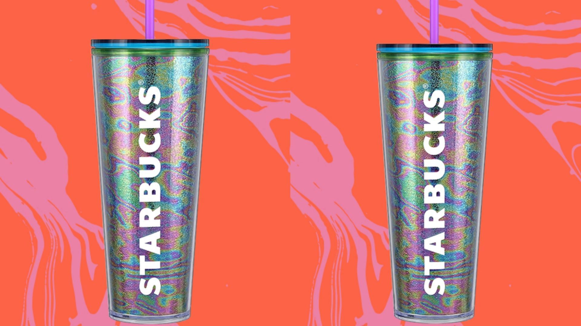 Iridescent Print Cold Cup (Image via Starbucks)