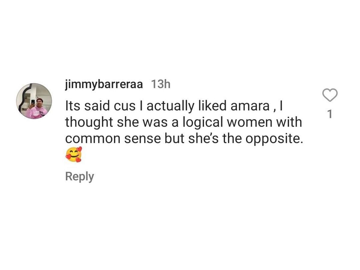 This user casually trolled Amara over her relationship with Safaree (Image via Instagram)