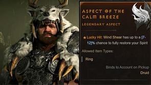 Aspect of the Calm Breeze in Diablo 4: How to get, effects, and more