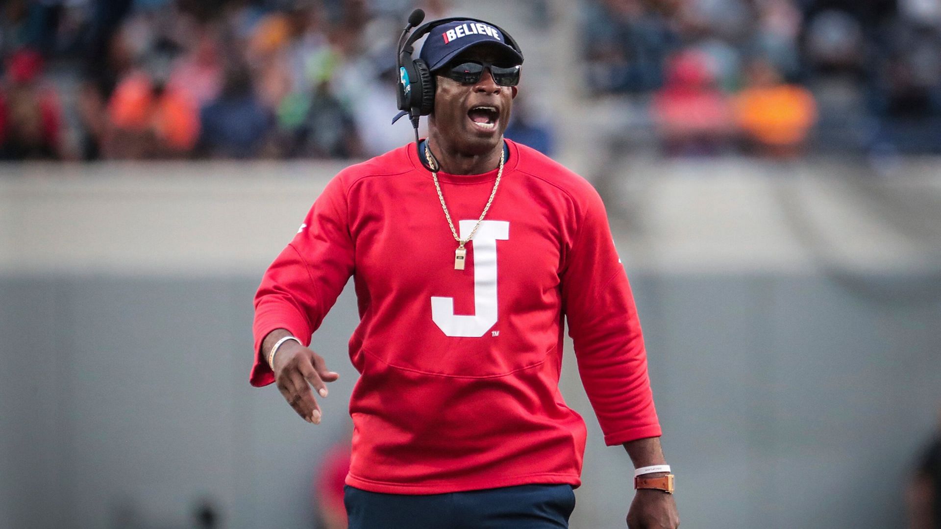 Deion Sanders with Jackson State