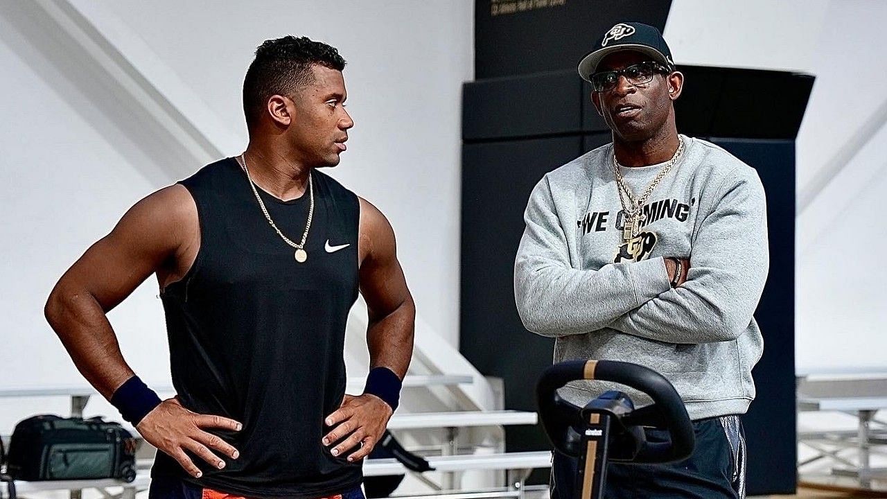 Denver Broncos quarterback Russell Wilson worked out with Deion Sanders