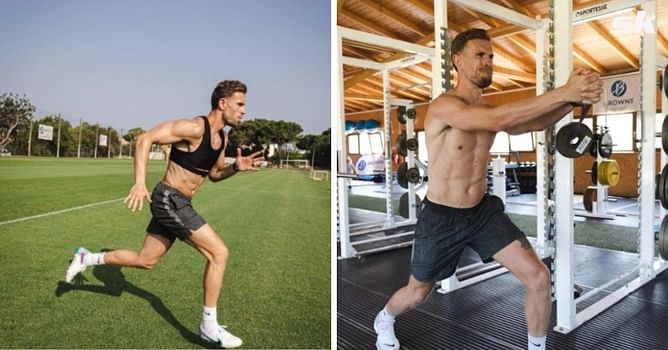 Liverpool captain Jordan Henderson appears ready for next season as he flaunts ripped physique in training