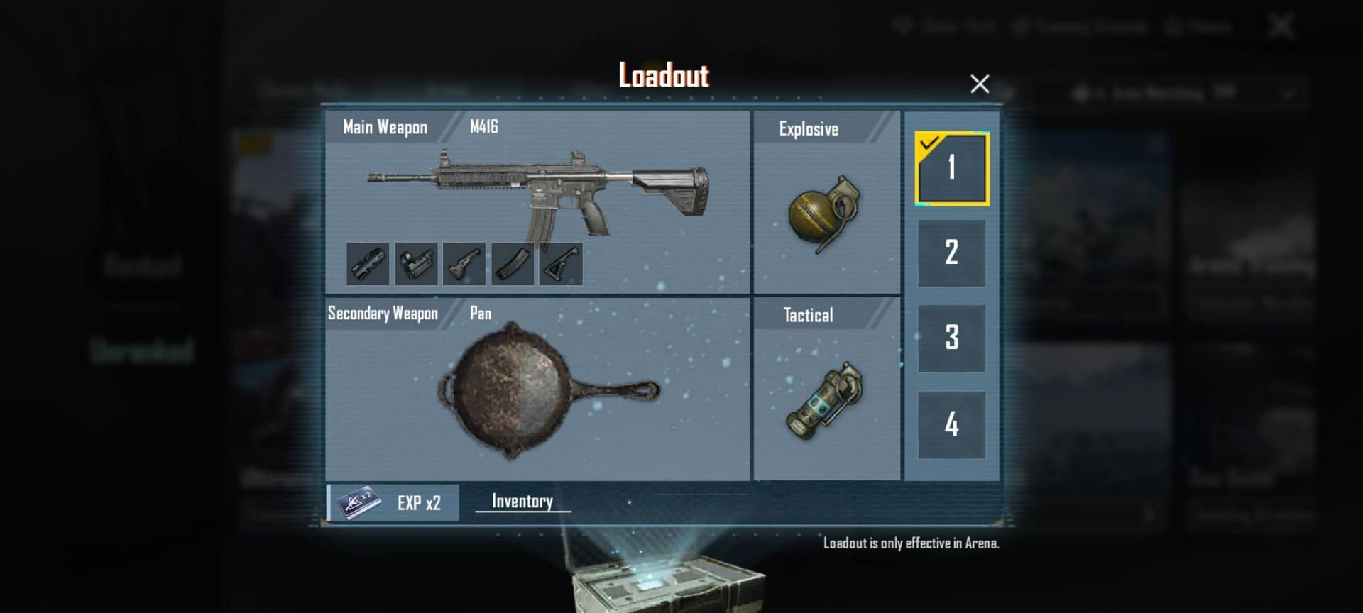 M416 is one of the best options to opt for as a loadout in Arena mode (Image via Krafton)