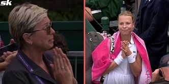 Anett Kontaveit's mother breaks into tears as Estonian falls in Wimbledon 2R in farewell singles tournament