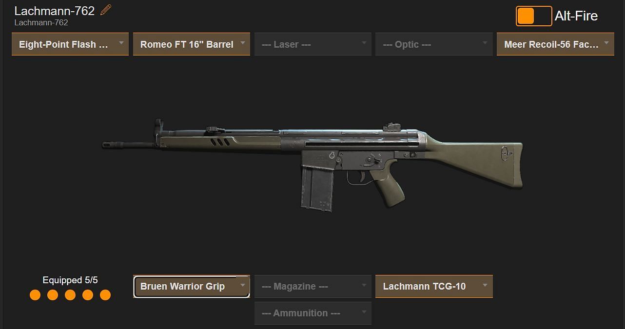 Lachmann-762 loadout (Image via sym.gg)