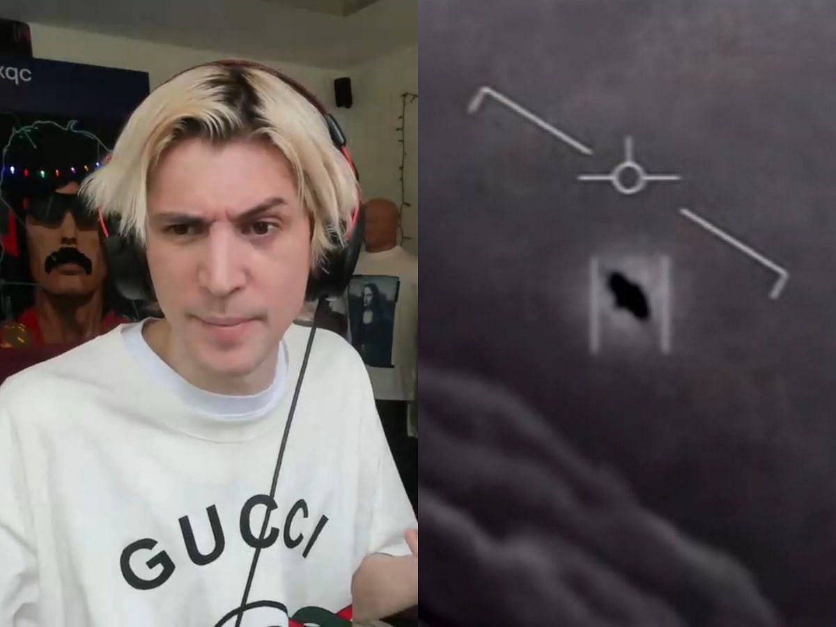 xQc gives his take on the ongoing alien situation (Image via Sportskeeda)