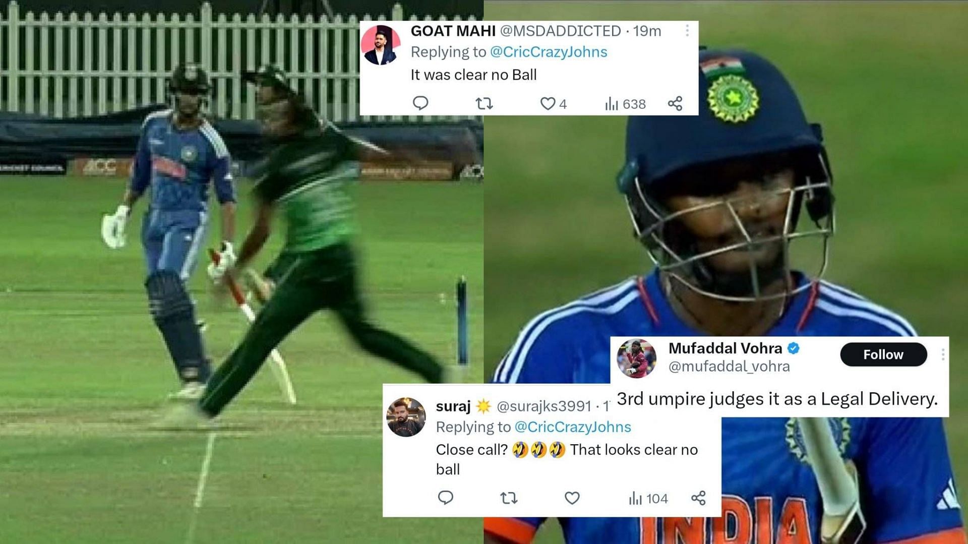 Was Sai Sudharsan not out? (Image: Twitter)