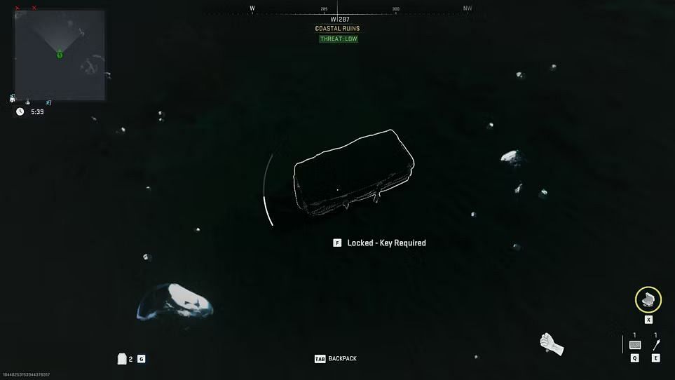 Drifting Supply Bag at the bottom of the ocean (Image via Activision)