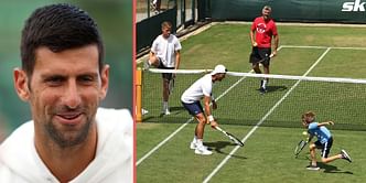 "Stefan lured me in with a drop shot before he lobbed me" - Novak Djokovic on playing tennis with his son