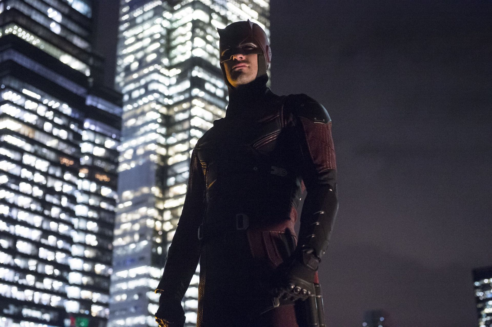 Marvel Studios introduces Justin Eaten as the new stunt double for Disney+&#039;s Daredevil: Born Again, hinting at an action-packed, acrobatic approach for the character (Image via Netflix)