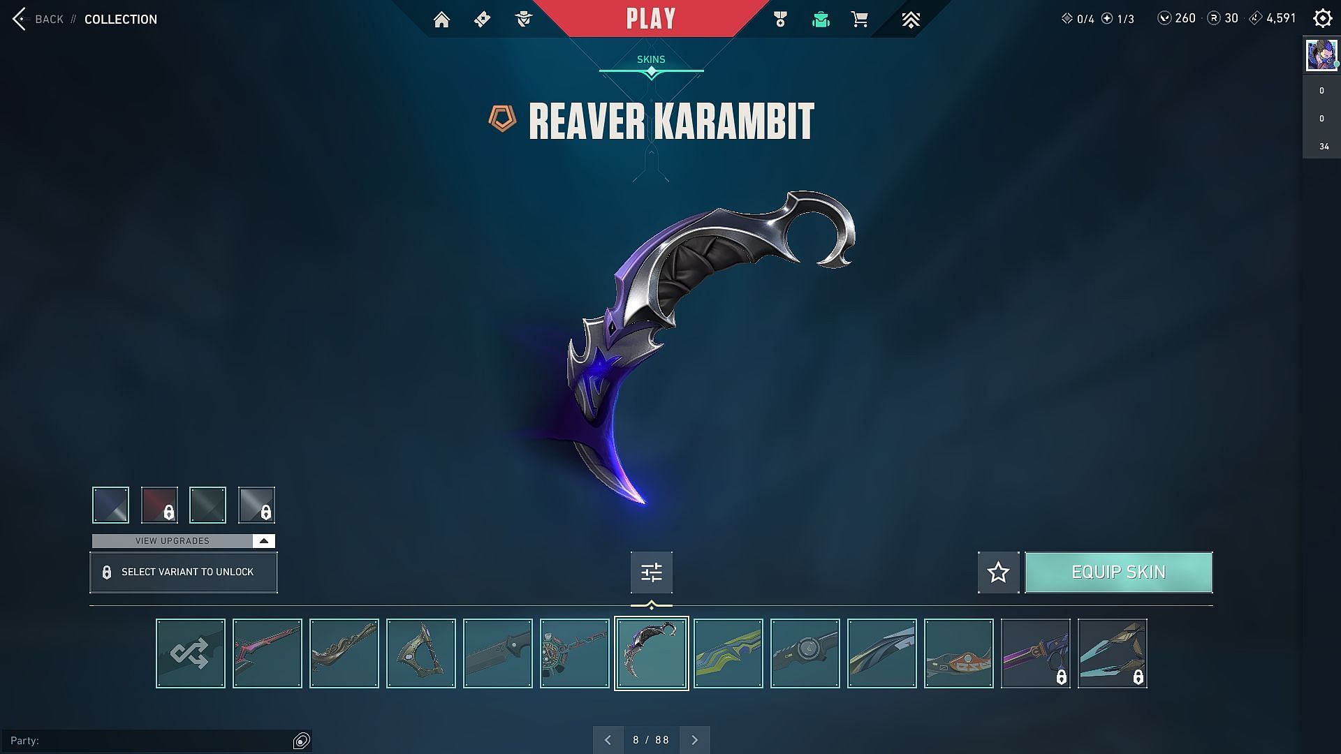 Reaver Karambit (Image via Riot Games)