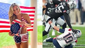 In Photos: TikTok star Annie Agar trolls Patriots in stunning 4th of July shoot