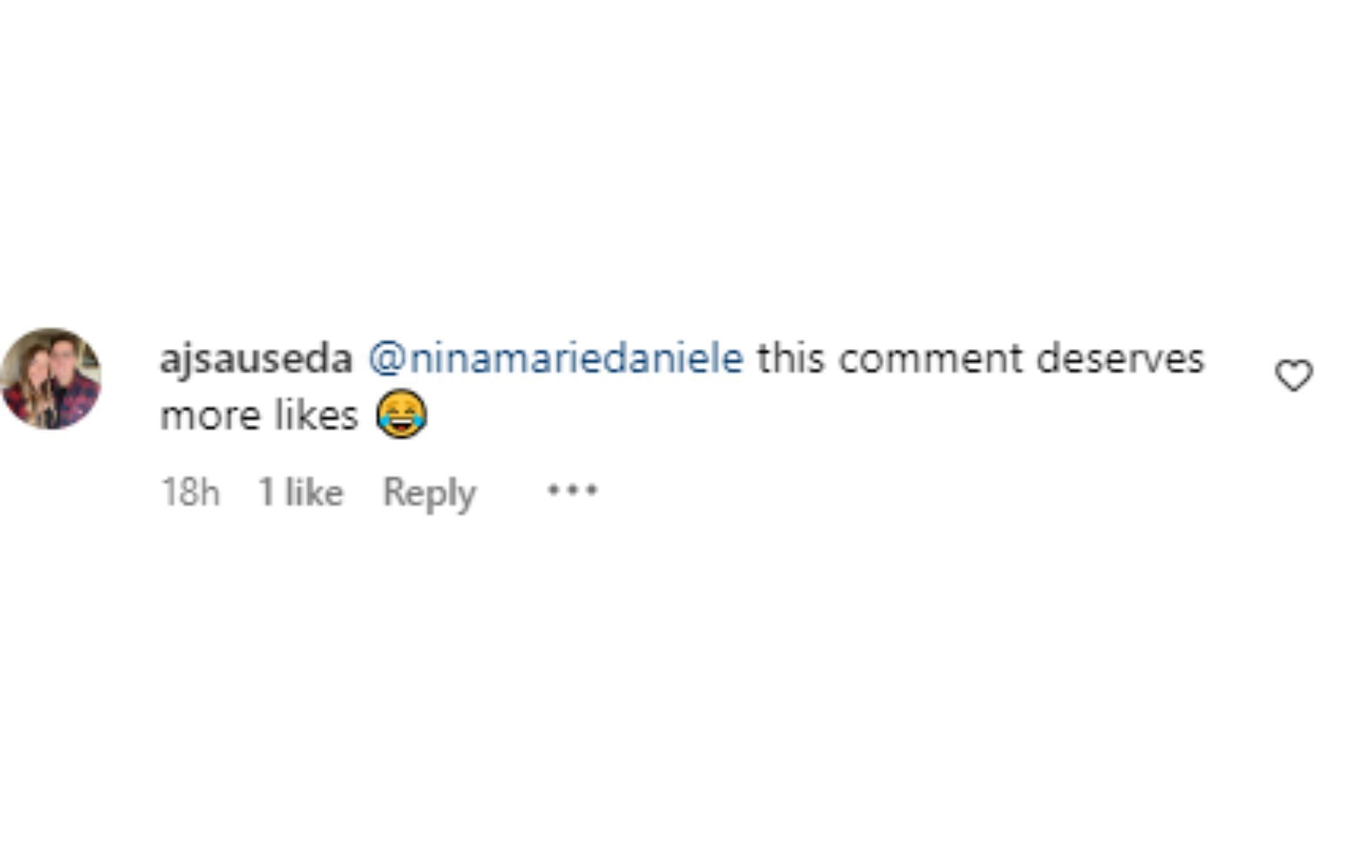 A fan reacting to Daniele&#039;s comment