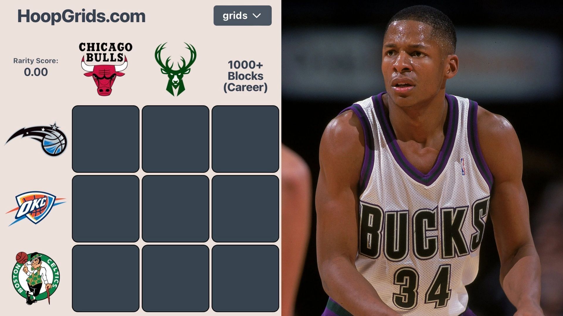 NBA HoopGrids (July 29) and Ray Allen.