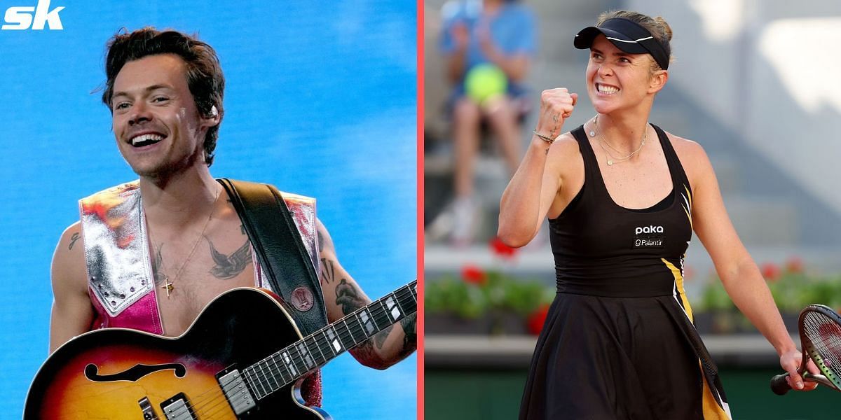 Harry Styles (L) and Elina Svitolina (R)