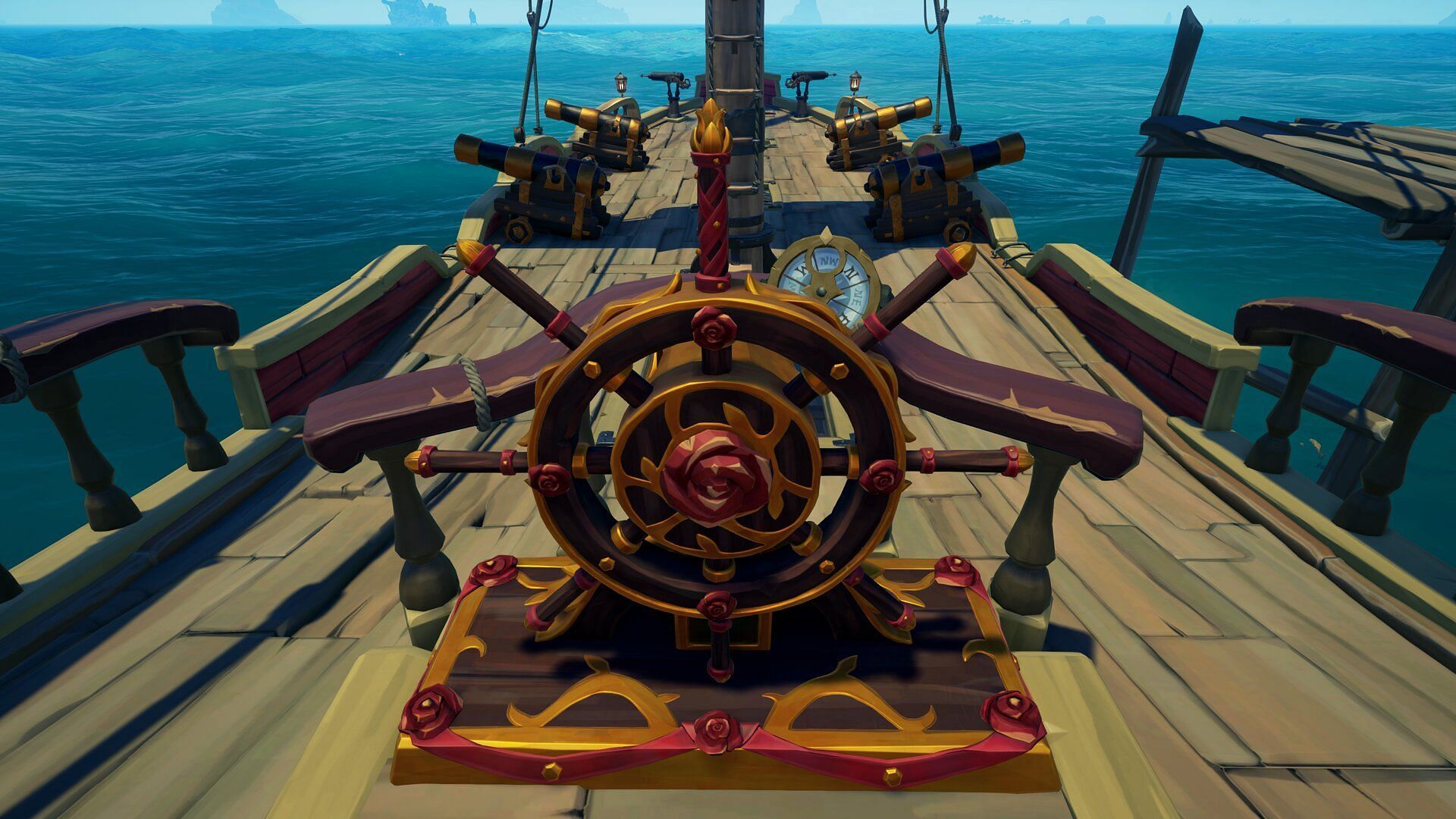 Players can customize the wheels of a ship (Image via Sea of Thieves)