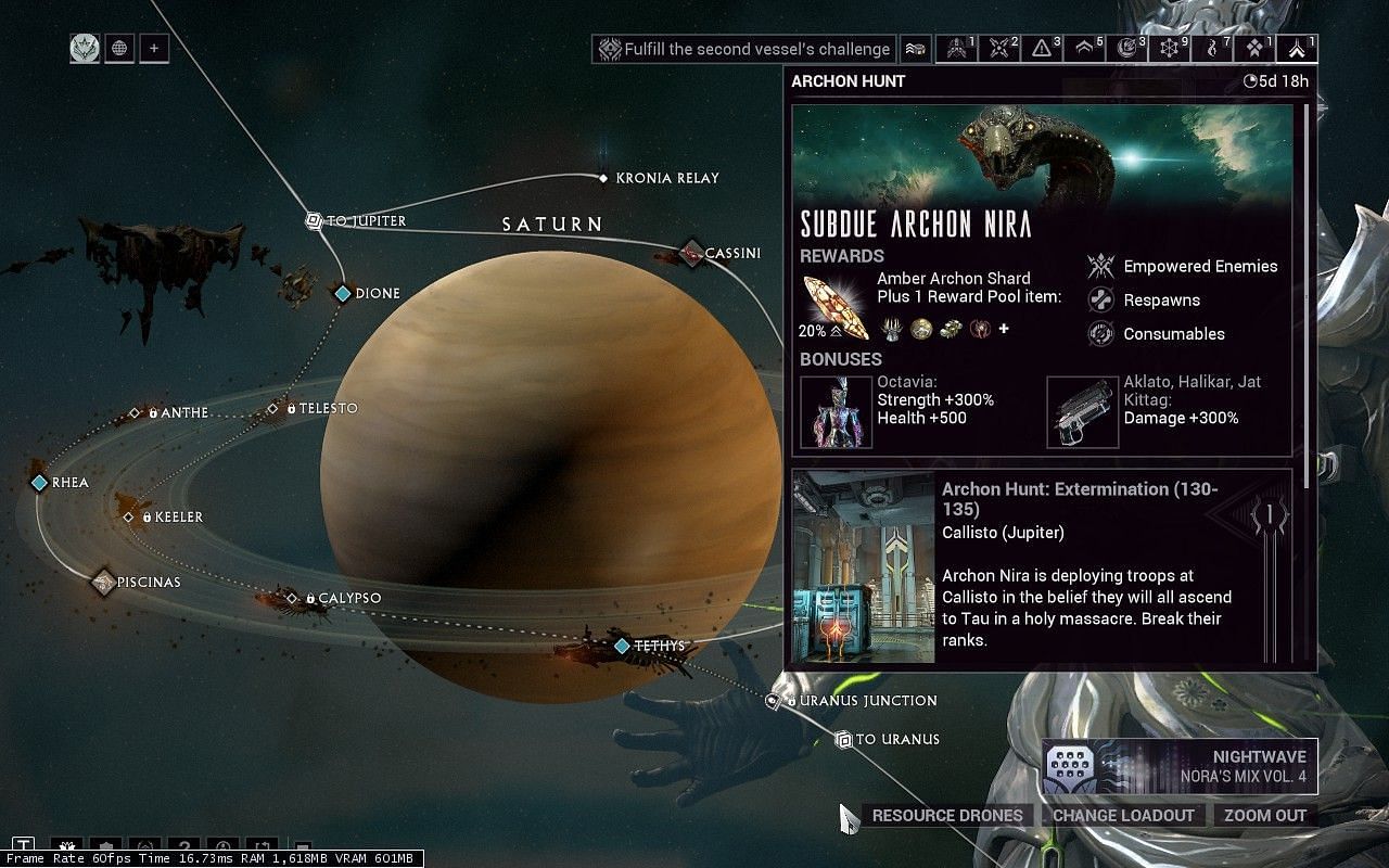 Archon Hunts can be accessed from the Navigation menu (Image via Digital Extremes)