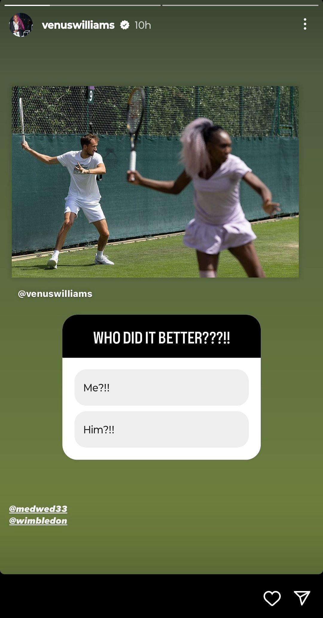 Venus Williams on Instagram