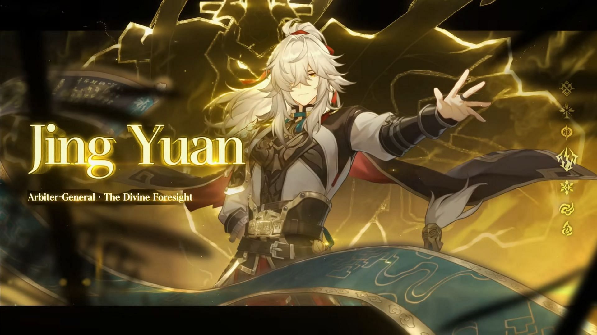 Jing Yuan&#039;s introduction is shown in his release trailer (Image via HoYoverse)