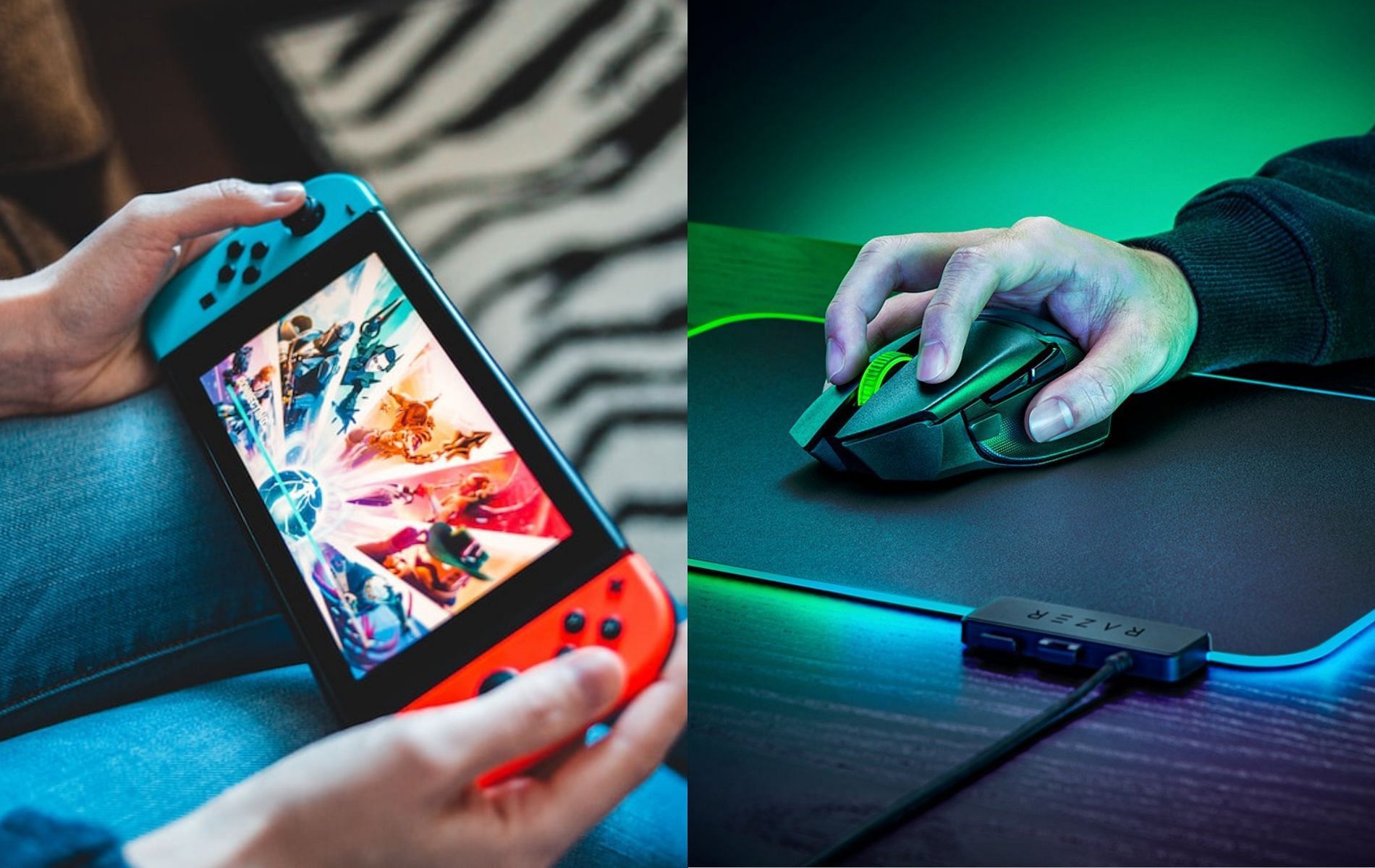 Image featuring Nintendo Switch console and a gaming mouse