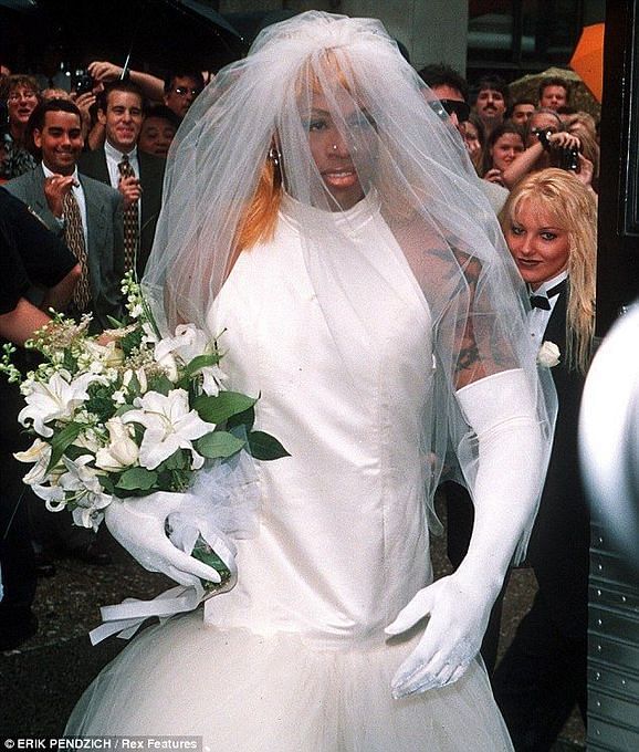 Remember when Dennis Rodman wore a wedding dress?