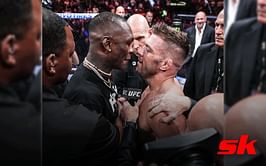 Israel Adesanya drops series of N-words in heated octagon face-off with Dricus Du Plessis at UFC 290 [VIDEO]