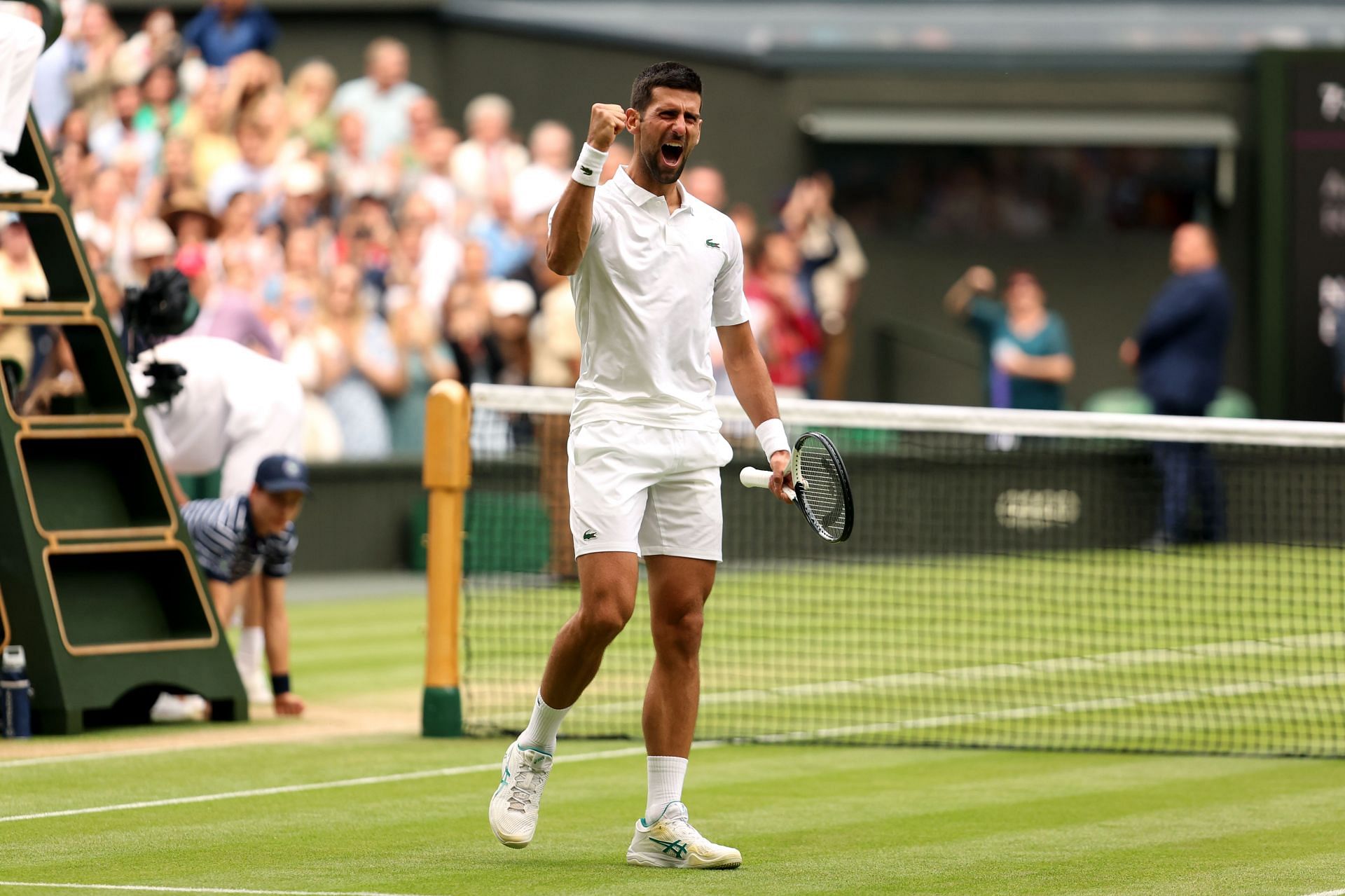 Novak Djokovic at the 2023 Wimbledon Championships.