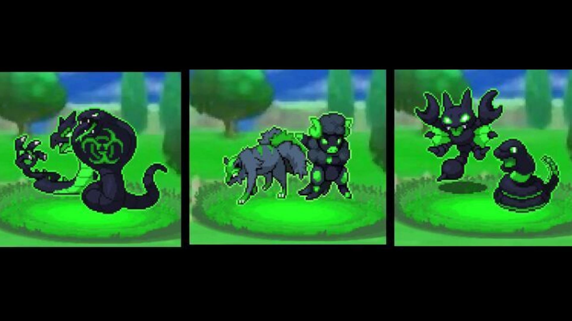 Some Nuclear-types in Pokemon Uranium (Image via Involuntary Twitch and JV)