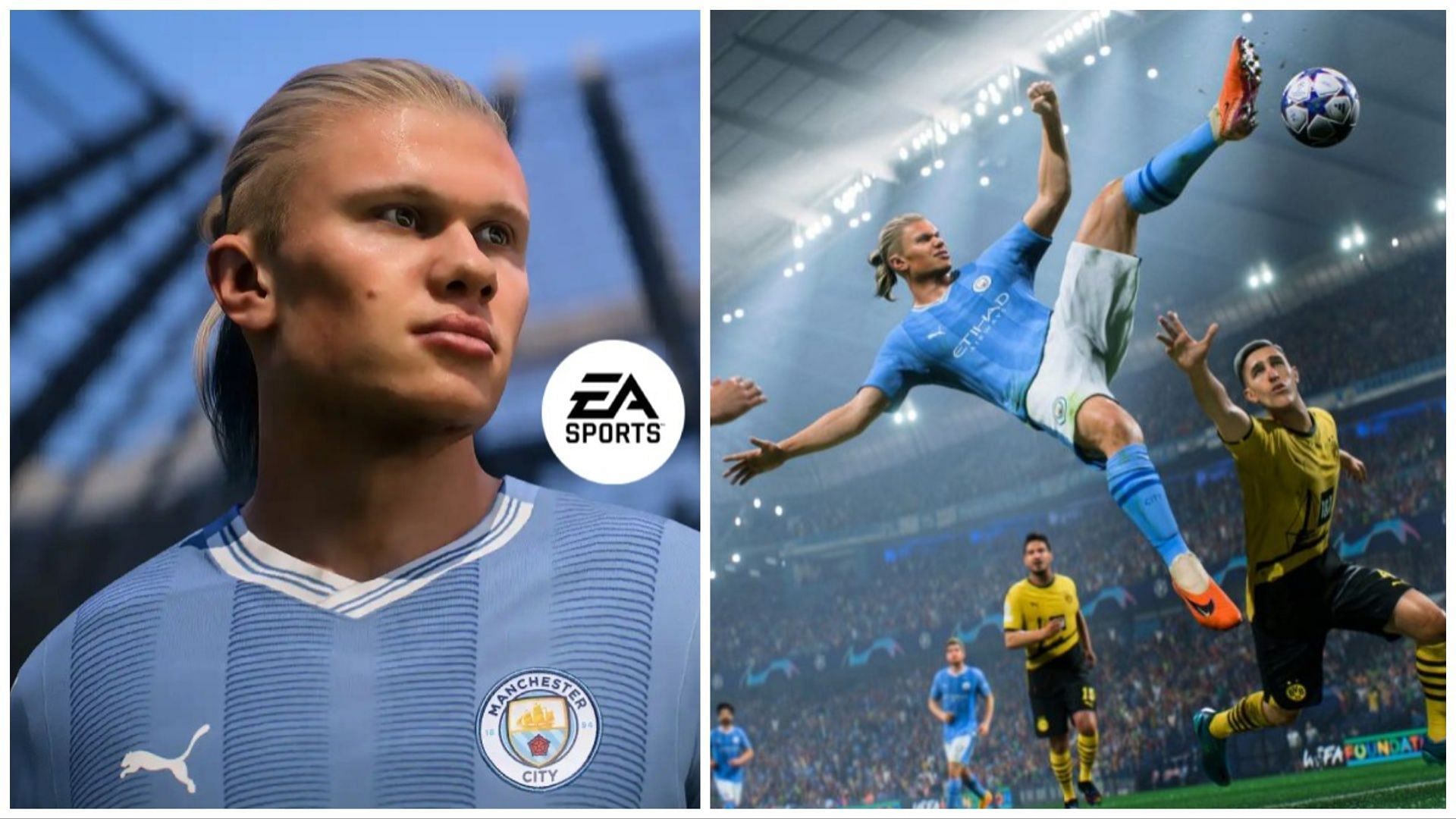 Haaland is the cover star for EA FC 24 (Images via EA Sports)