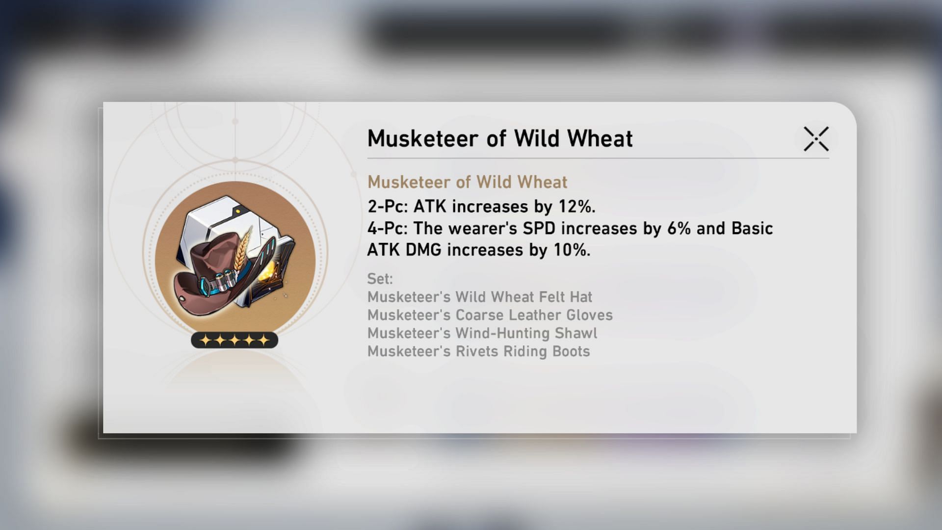 Musketeer of Wild Wheat is Luocha&#039;s best Relic set (Image via HoYoverse)