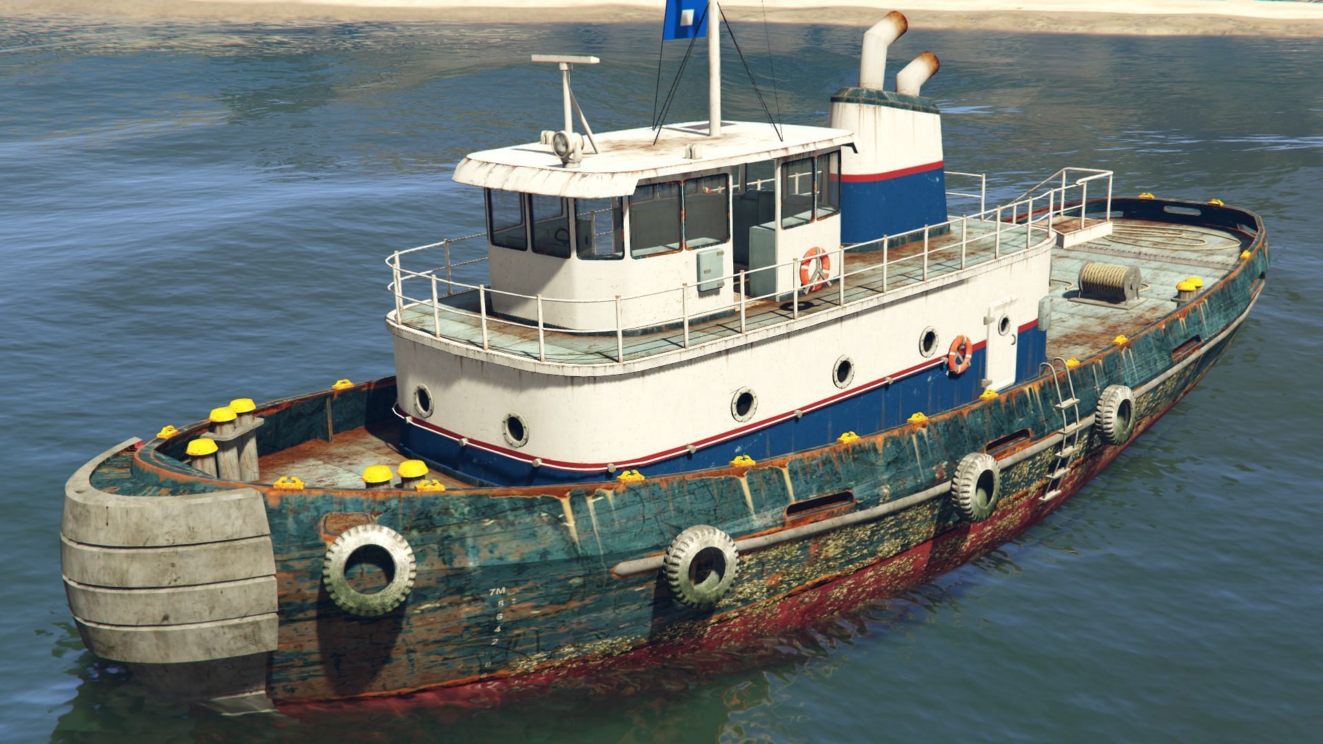 The Tug costs $1,250,000, yet it offers nothing of value for that high cost (Image via Rockstar Games)