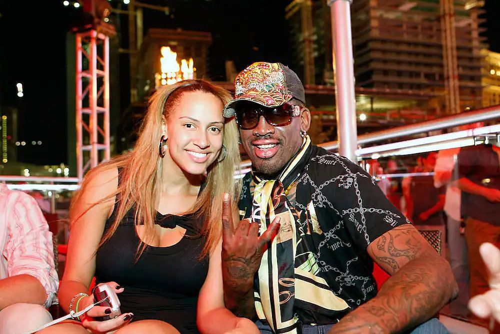 Dennis Rodman with his ex-wife Annie Bakes