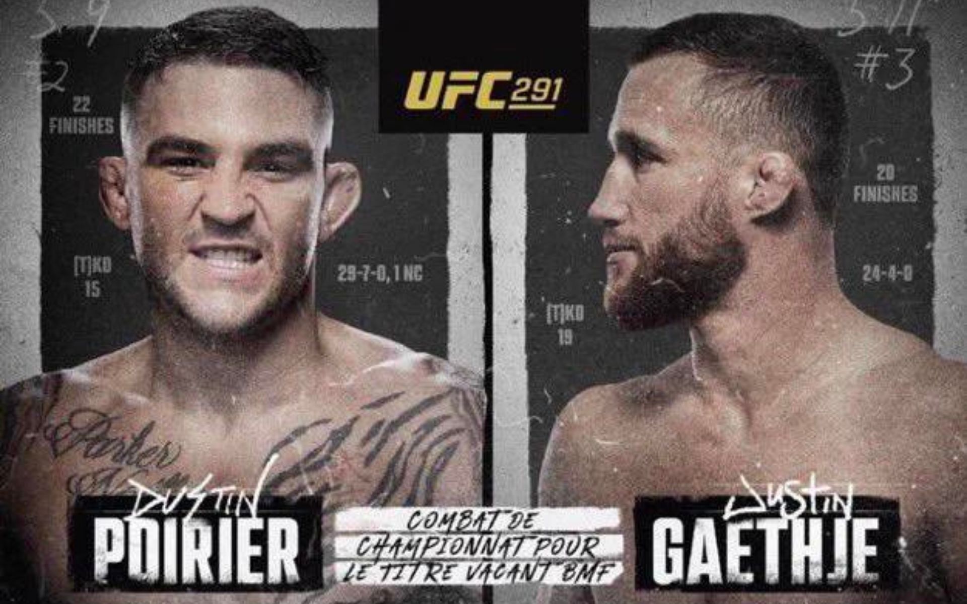 UFC 291: Dustin Poirier vs. Justin Gaethje poster [Image courtesy: @ufc on Twitter]
