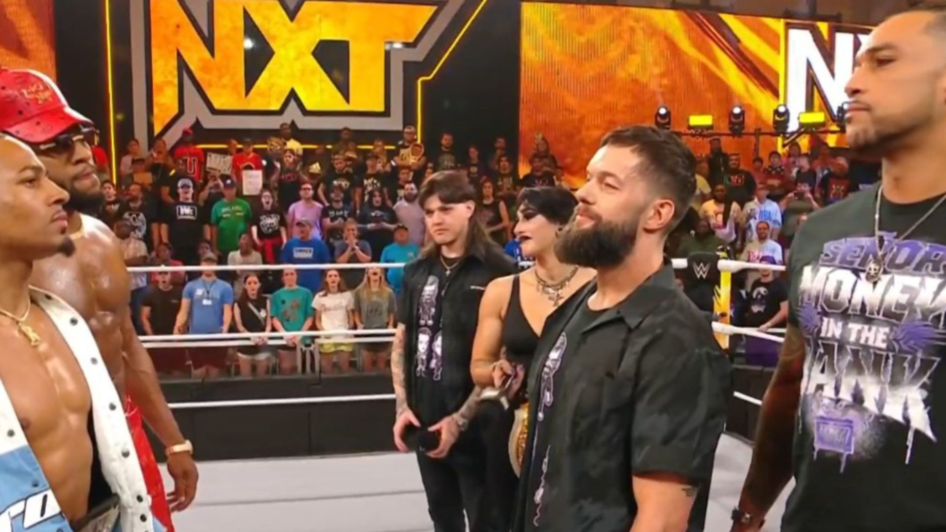 The Judgment Day confronted Trick Melo Gang on WWE NXT.