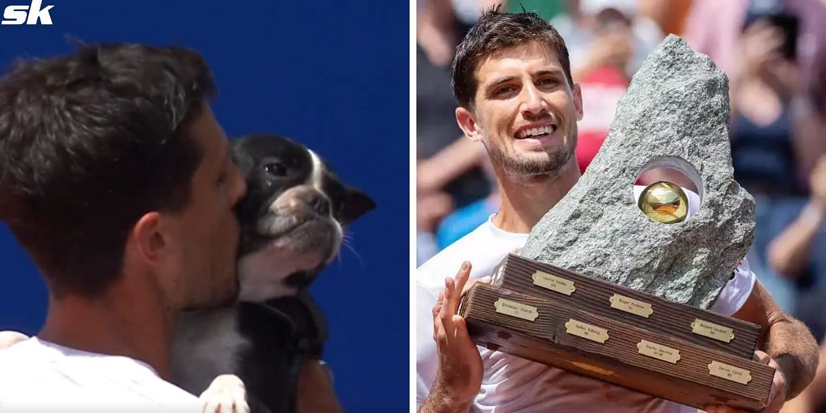Pedro Cachin shared an adorable moment with hid dog after maiden ATP 250 victory