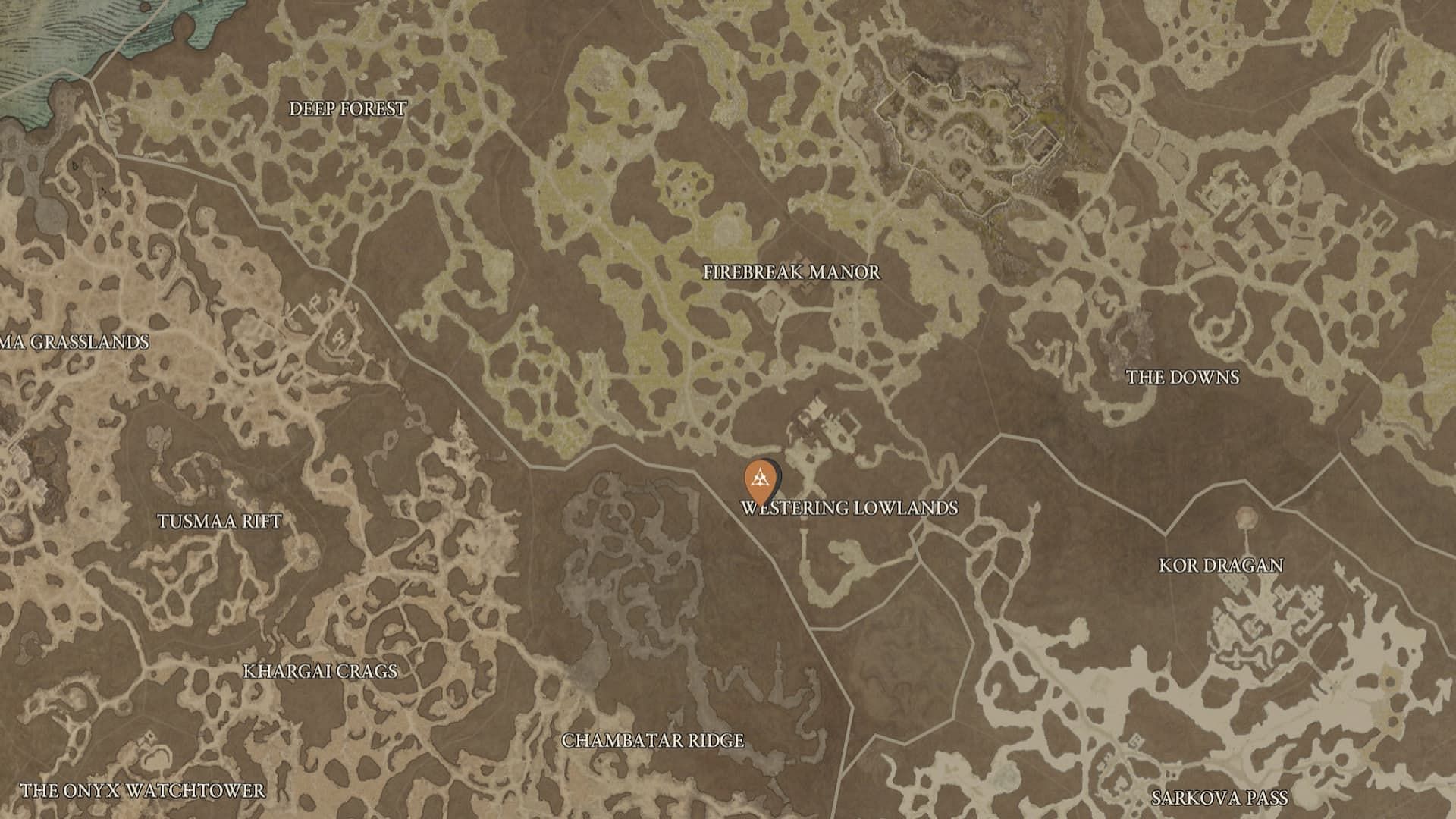 Broken Bulwark location (Image via Mapgenie.io)