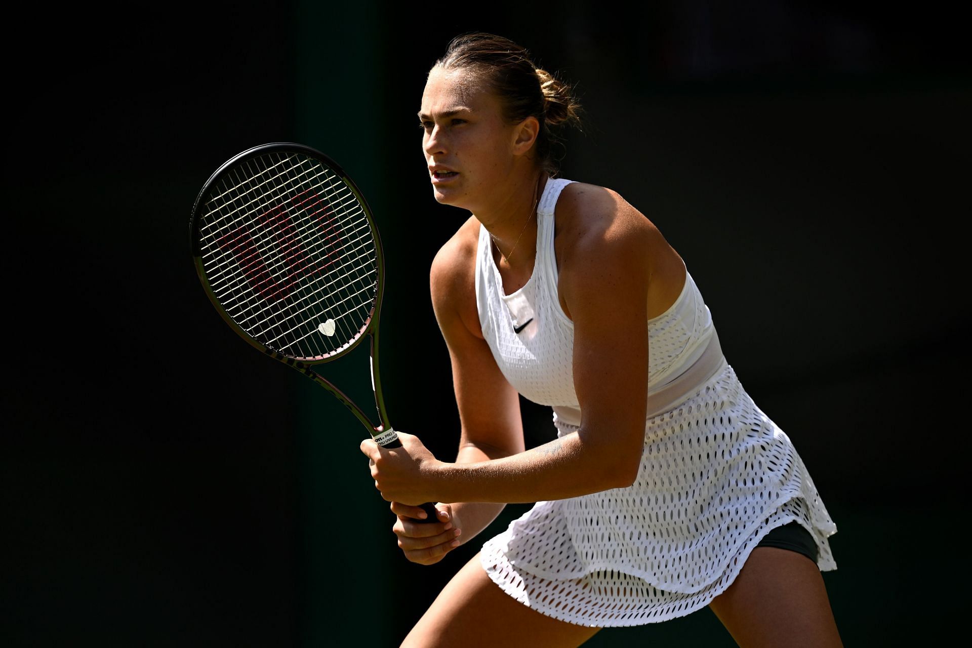 Aryna Sabalenka in action at Wimbledon 2023