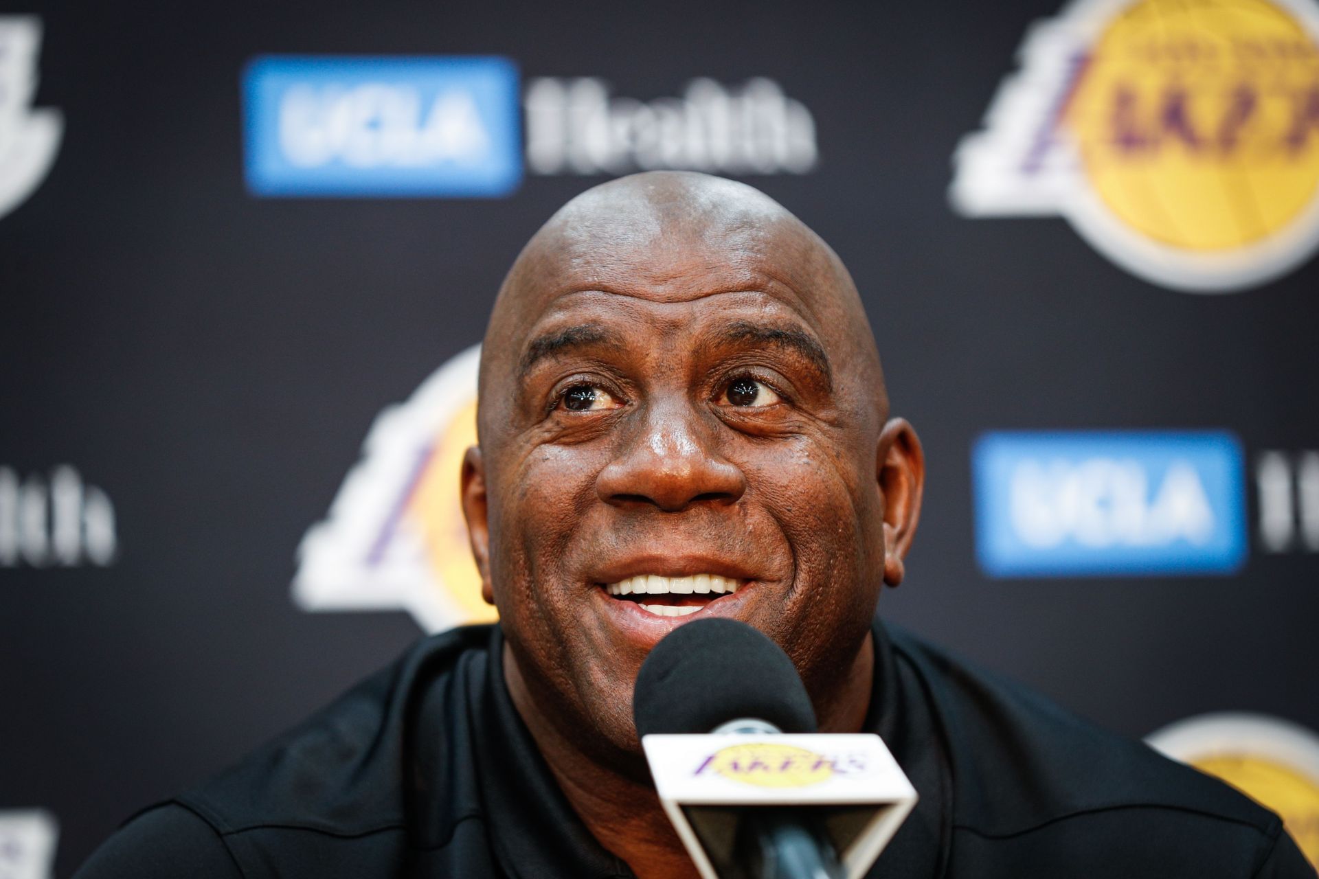 Earvin &quot;Magic&quot; Johnson &amp; Rob Pelinka Los Angeles Lakers Media Availability