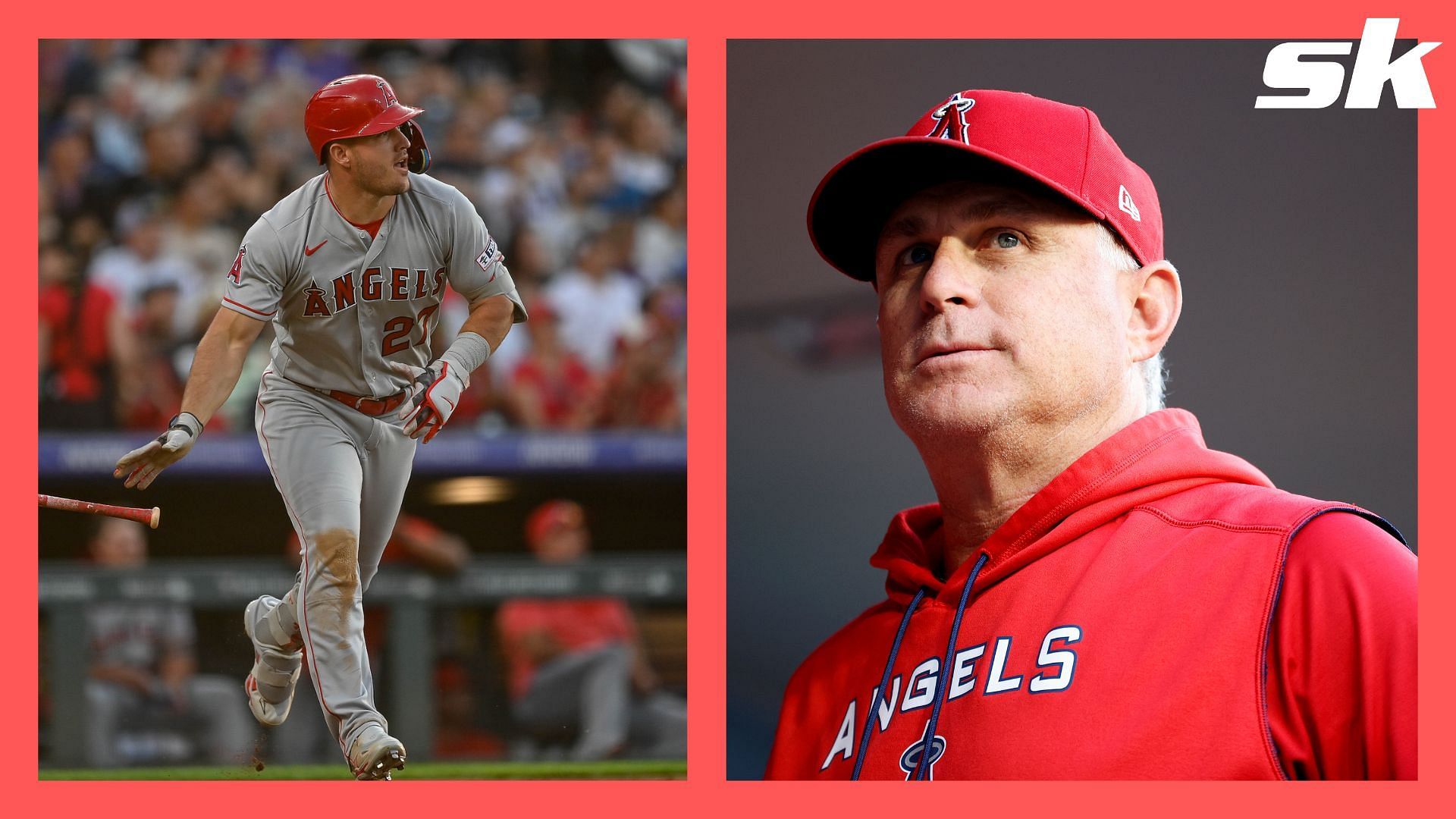 Mike Trout and Phil Nevin of the LA Angels