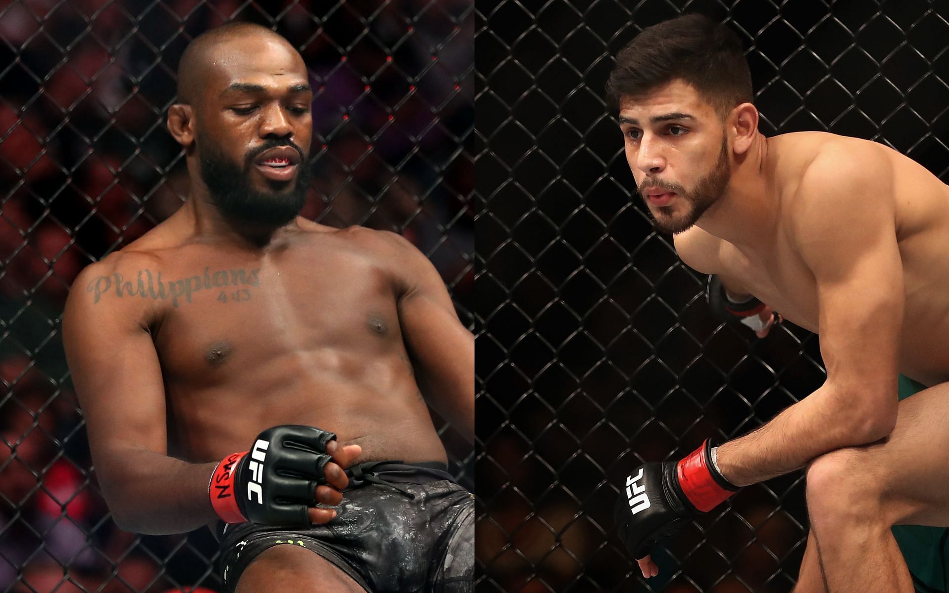 Jon Jones (Left) and Yair Rodriguez (Right)