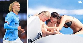 Erling Haaland enjoys holiday with girlfriend Isabel Johansen after spearheading Manchester City to historic treble