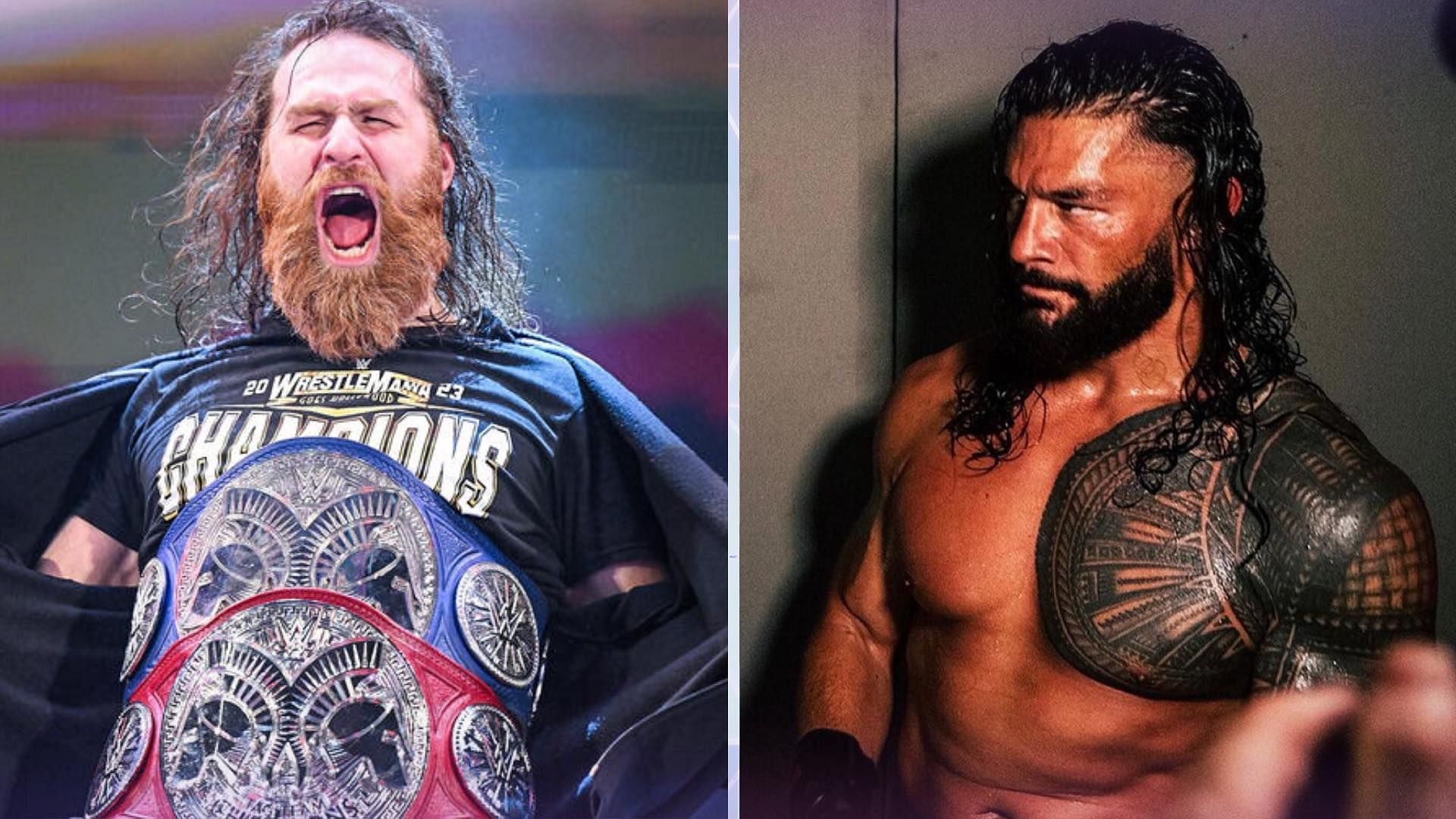 Sami Zayn(Left), Roman Reigns(Right)  