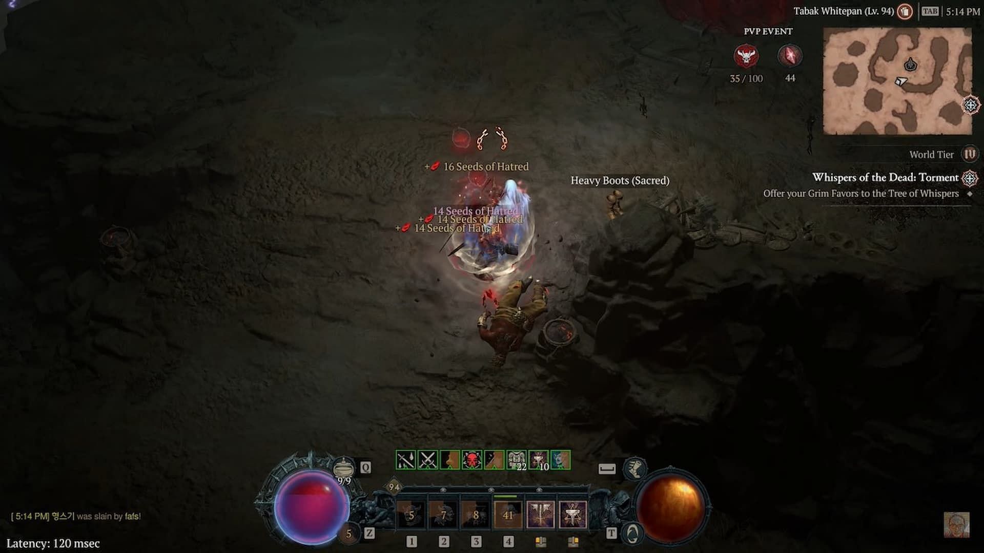 Seeds of Hatred can be obtained through killing monsters in Diablo 4 (Image via Blizzard Entertainment)