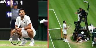 Novak Djokovic handed controversial point penalty for hindrance during Wimbledon SF against Jannik Sinner