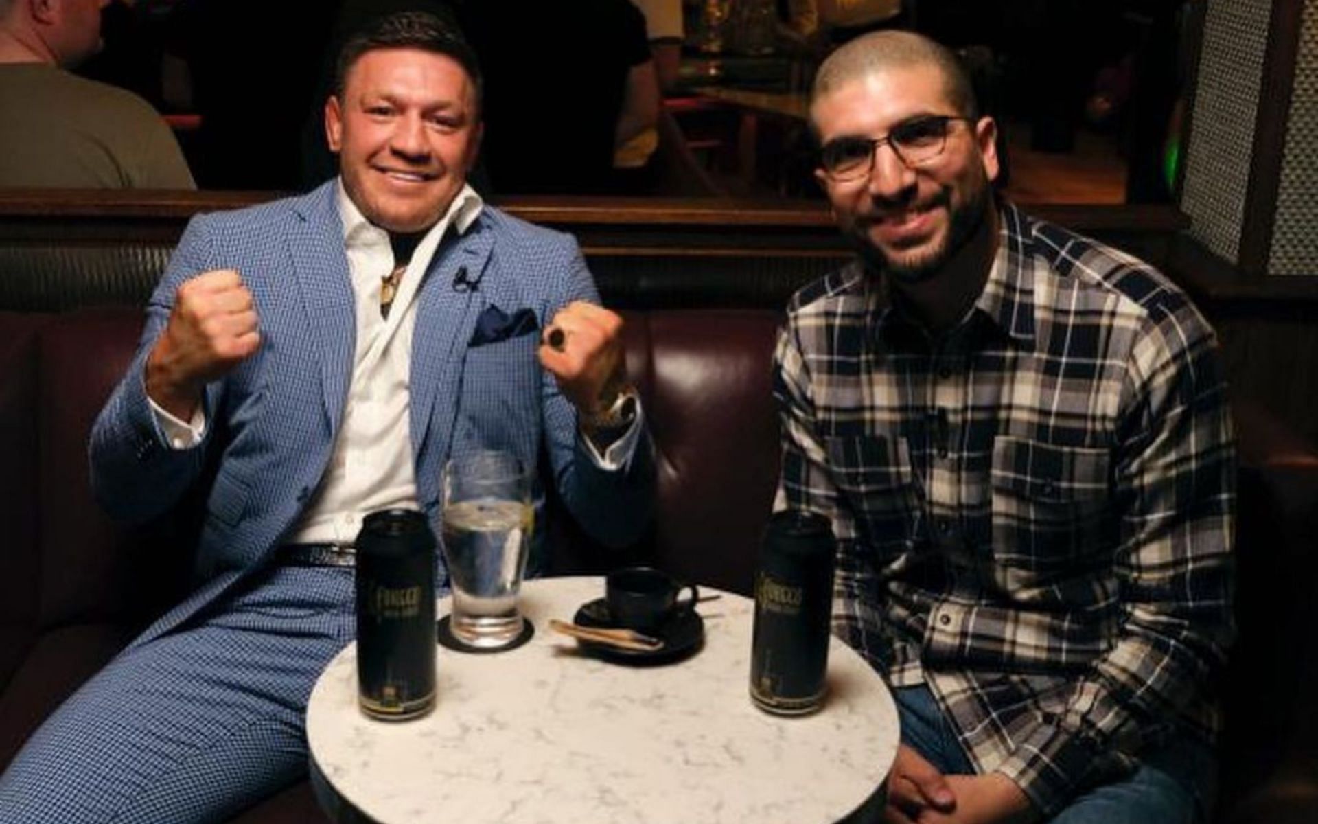 Conor McGregor with Ariel Helwani [Image courtesy: @arielhelwani on Instagram]