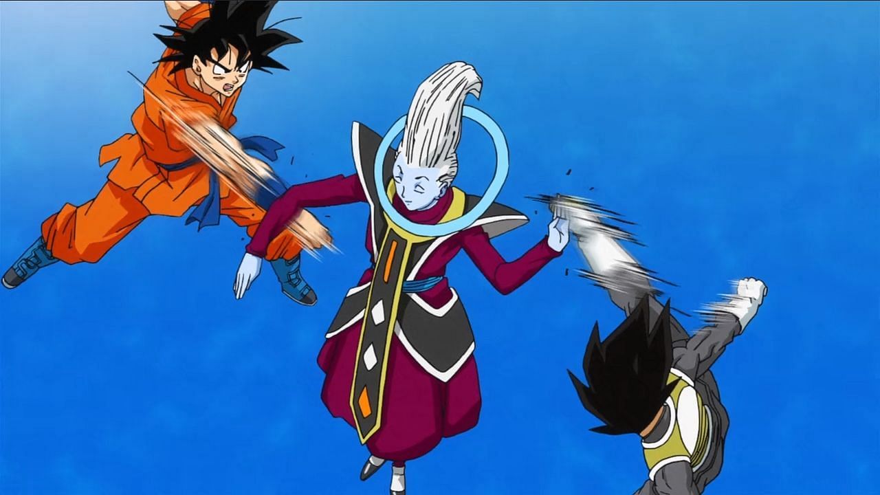 Vegeta and Goku to train by Whis (Image via Toei Animation)