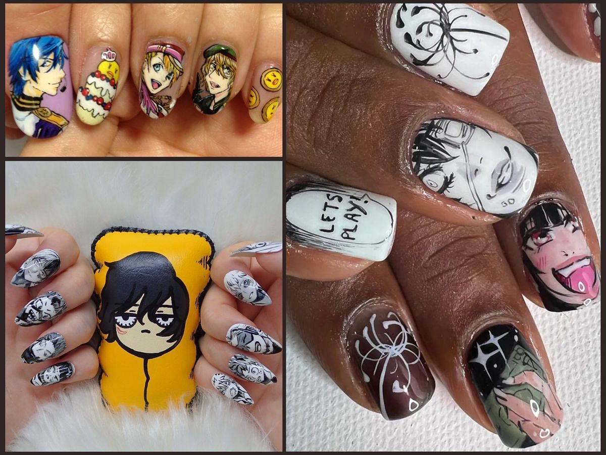 Soul Eater Anime nail art  as always hand painted souleater  souleaterfanart anime animeart animenails luxapolish gel pods   Instagram